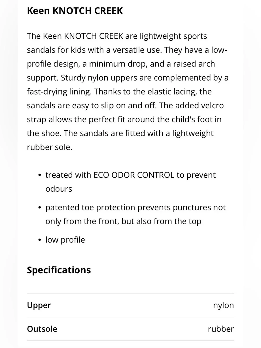 Keen kids sandals